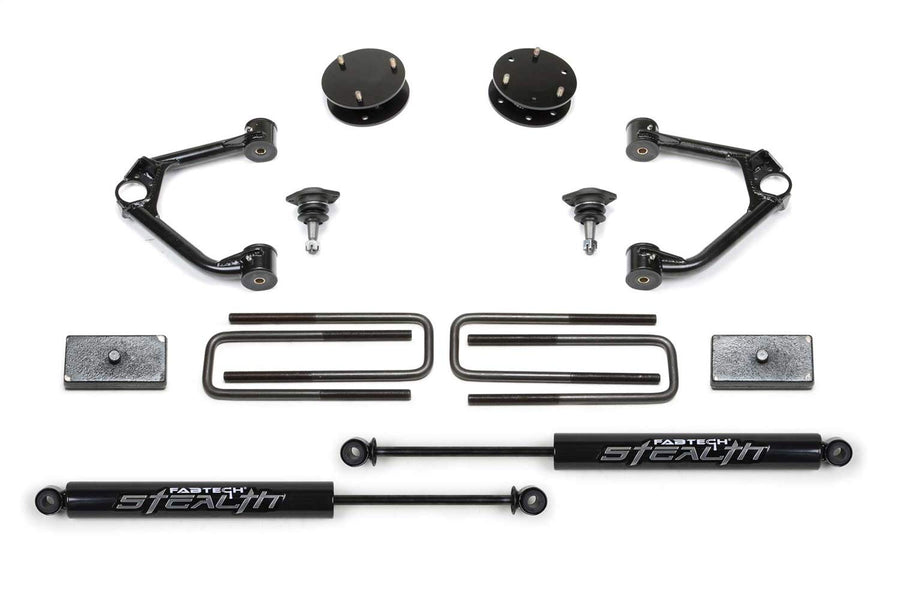 Budget Lift System w/Shock Fabtech K1126M 3.5 In. Lift Incl. Stealth Shocks