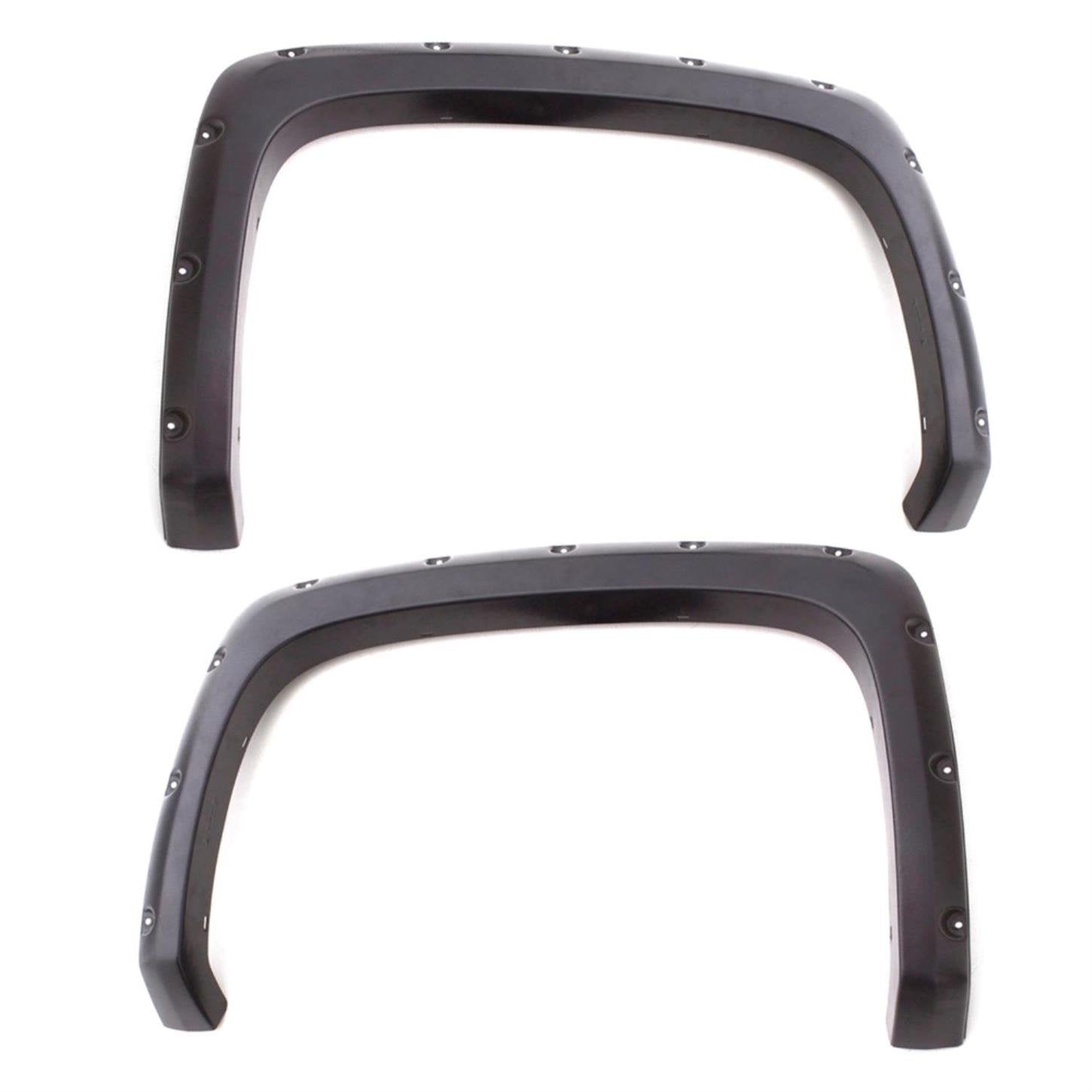 Lund 19-22 RX-Rivet GM Silverado Smooth Elite Series Fender Flares w/Black Bolts - Black 2pc Rear