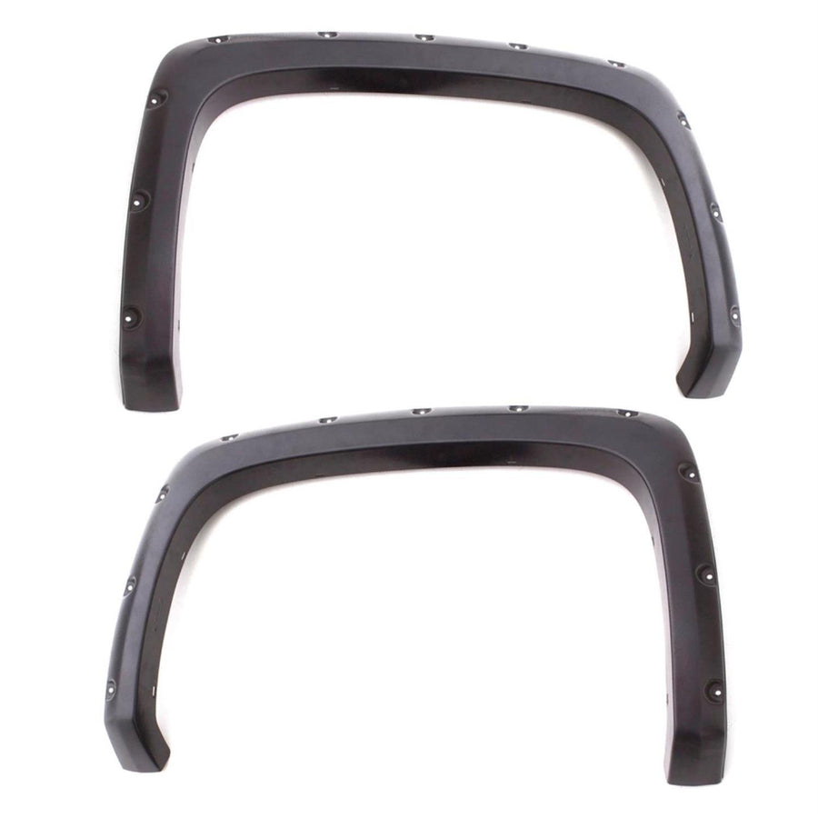 Lund 19-22 RX-Rivet GM Silverado Smooth Elite Series Fender Flares w/Black Bolts - Black 2pc Rear