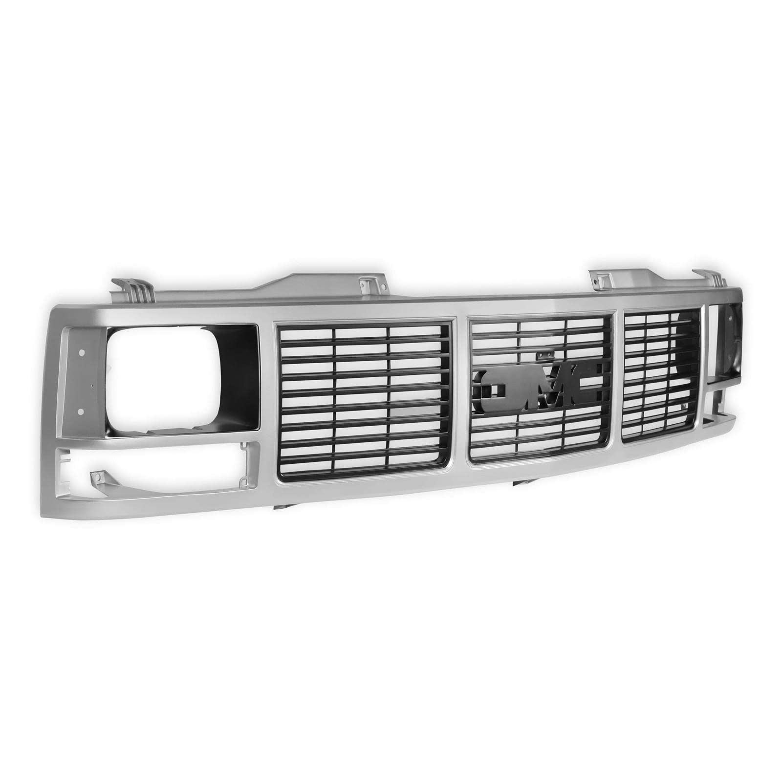 GMC Grille Holley 04-367, Single Headlight, Silver 88-93 GMT400