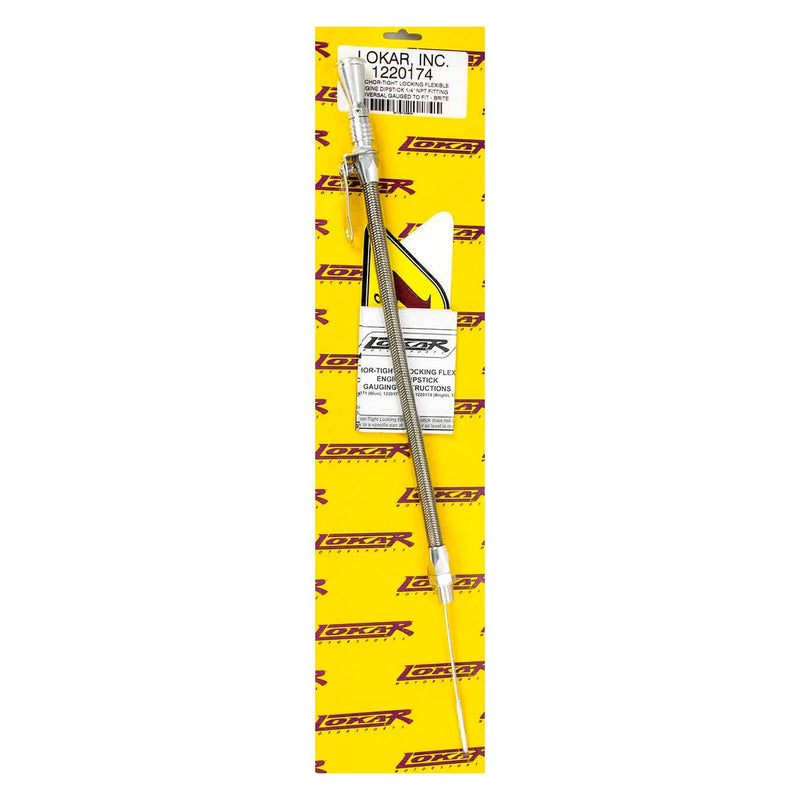 Anchor-Tight Lokar 1/4" NPT Fitting Gauge Flexible Universal Engine Dipstick with Lock