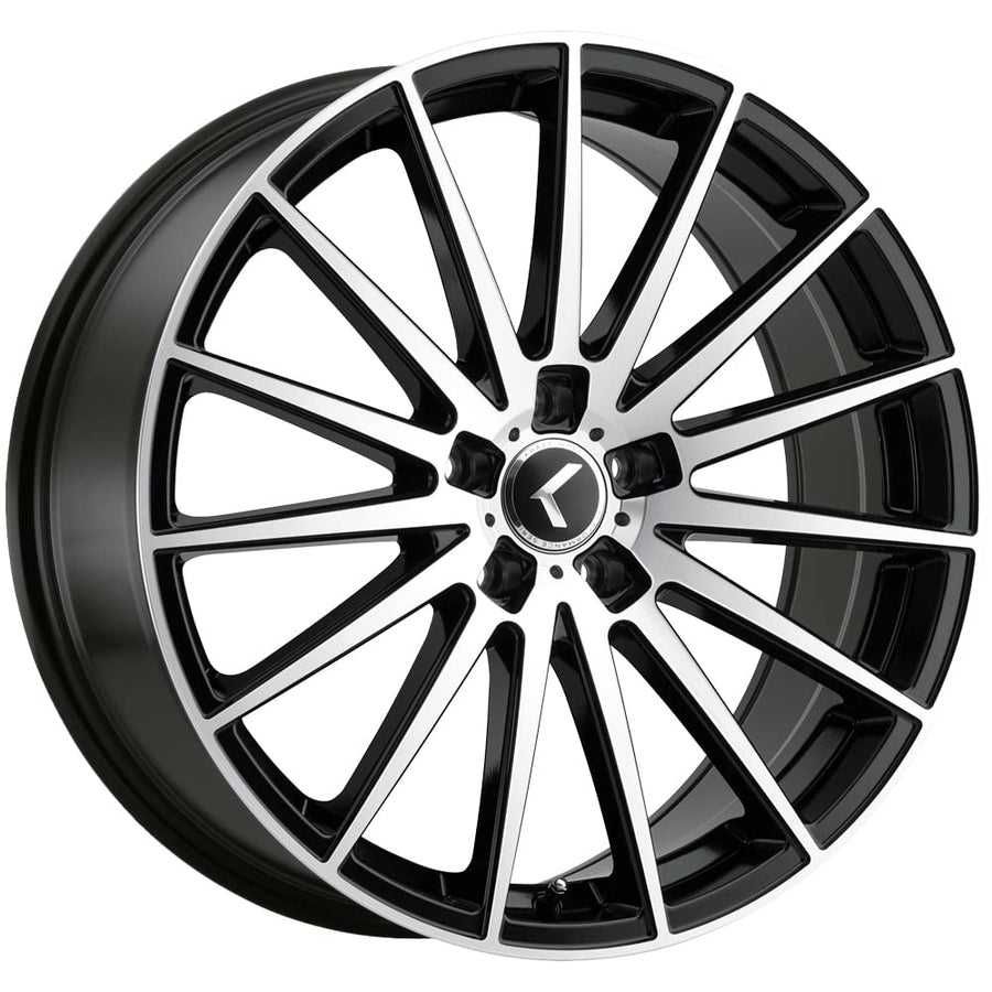 Black/Machined Face KRAZE STUNNA Wheel with Aluminum (18 x 8. inches /5 x 5 mm, 40 mm Offset)