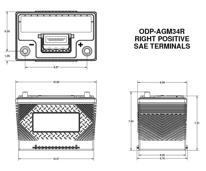 Performance Series Odyssey Battery ODP-AGM34R AGM Battery