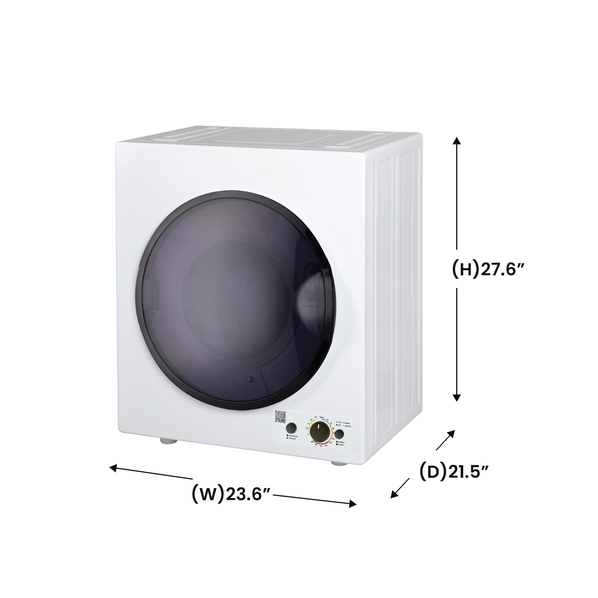Equator Vented Compact Sensor Dryer 3.5cf/13lbs 110V BOTTOM CONTROL(WHITE)