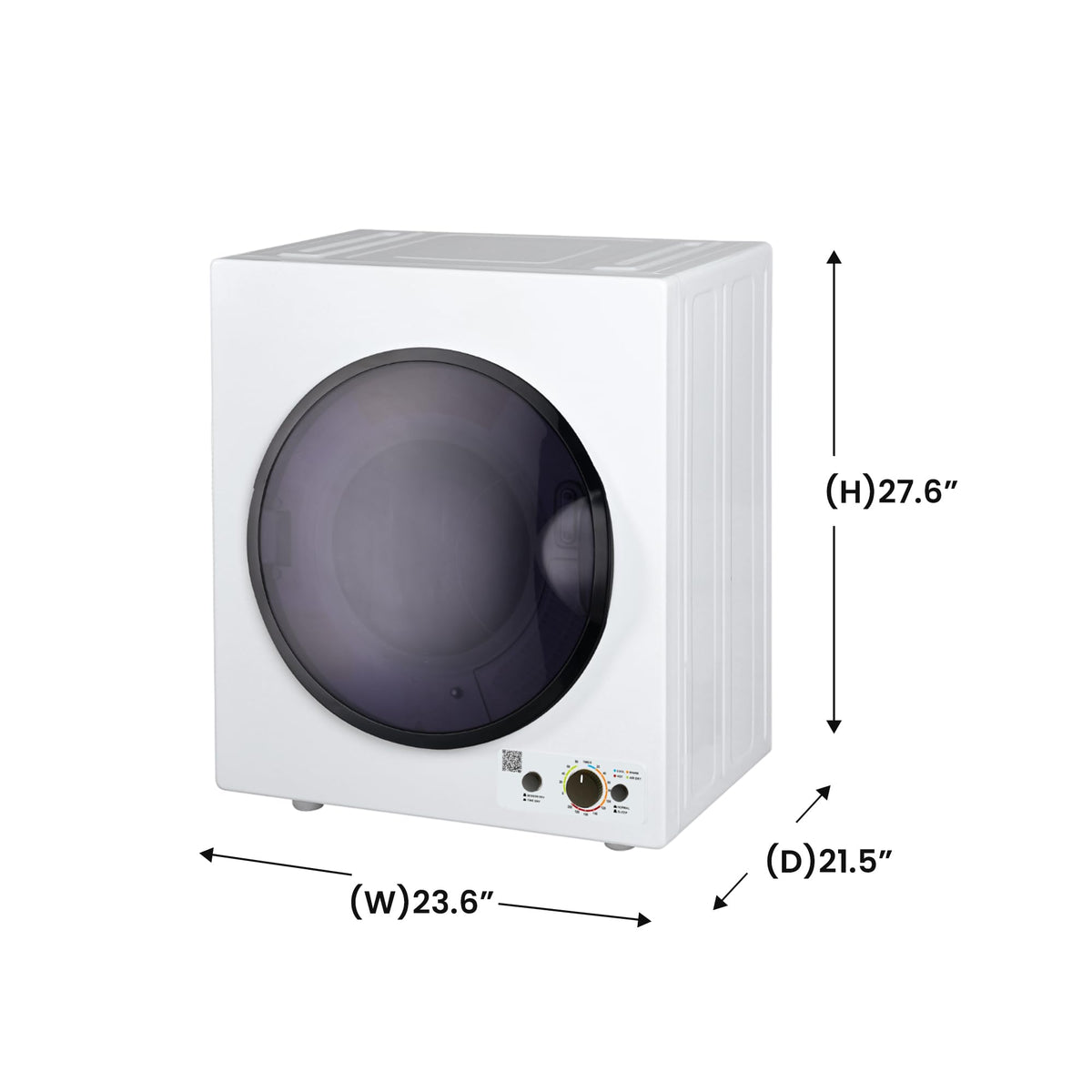Equator Vented Compact Sensor Dryer 3.5cf/13lbs 110V BOTTOM CONTROL(WHITE)