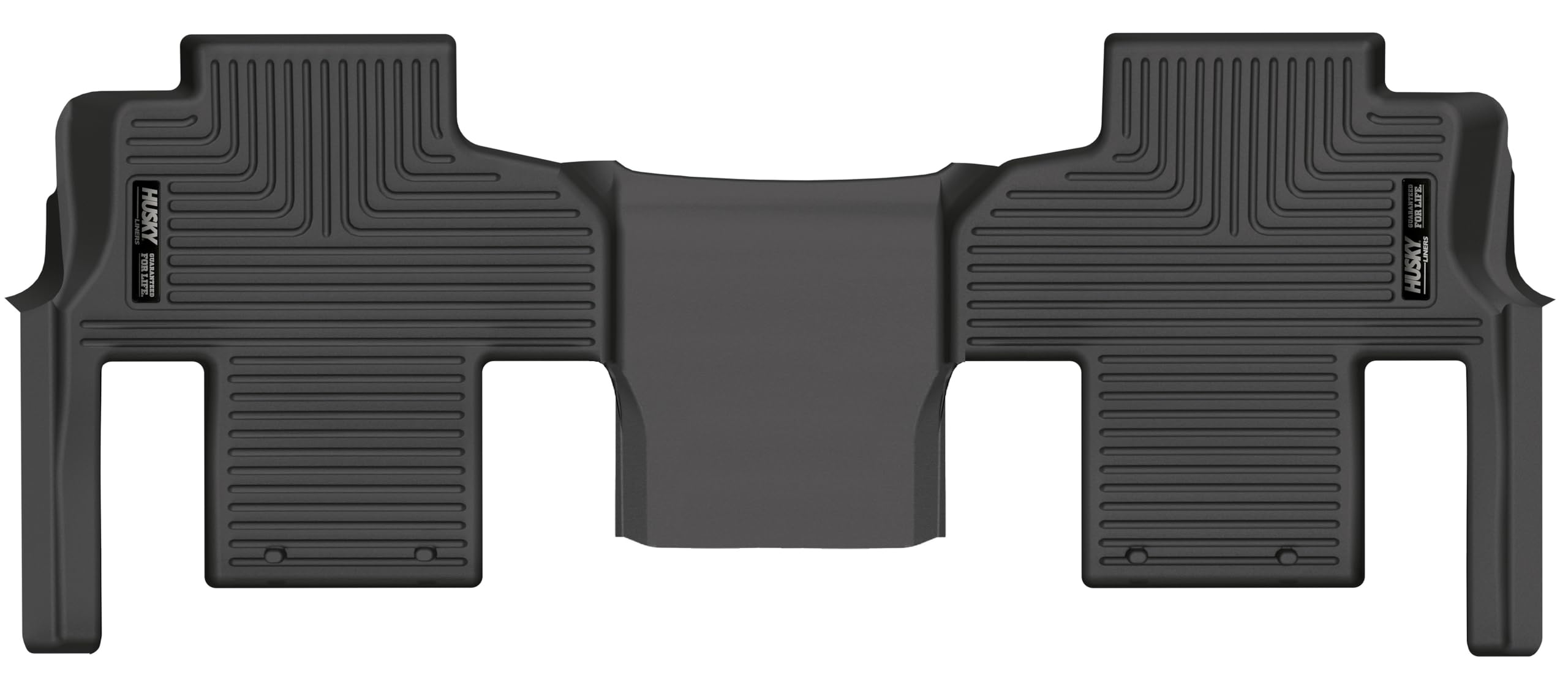 Husky Liners Floor Mats Weatherbeater | Fits 2022-2025 Jeep Grand Wagoneer & Wagoneer w/ 2nd Row Bench Seats | 2nd Row, 1-pc Black - 11431