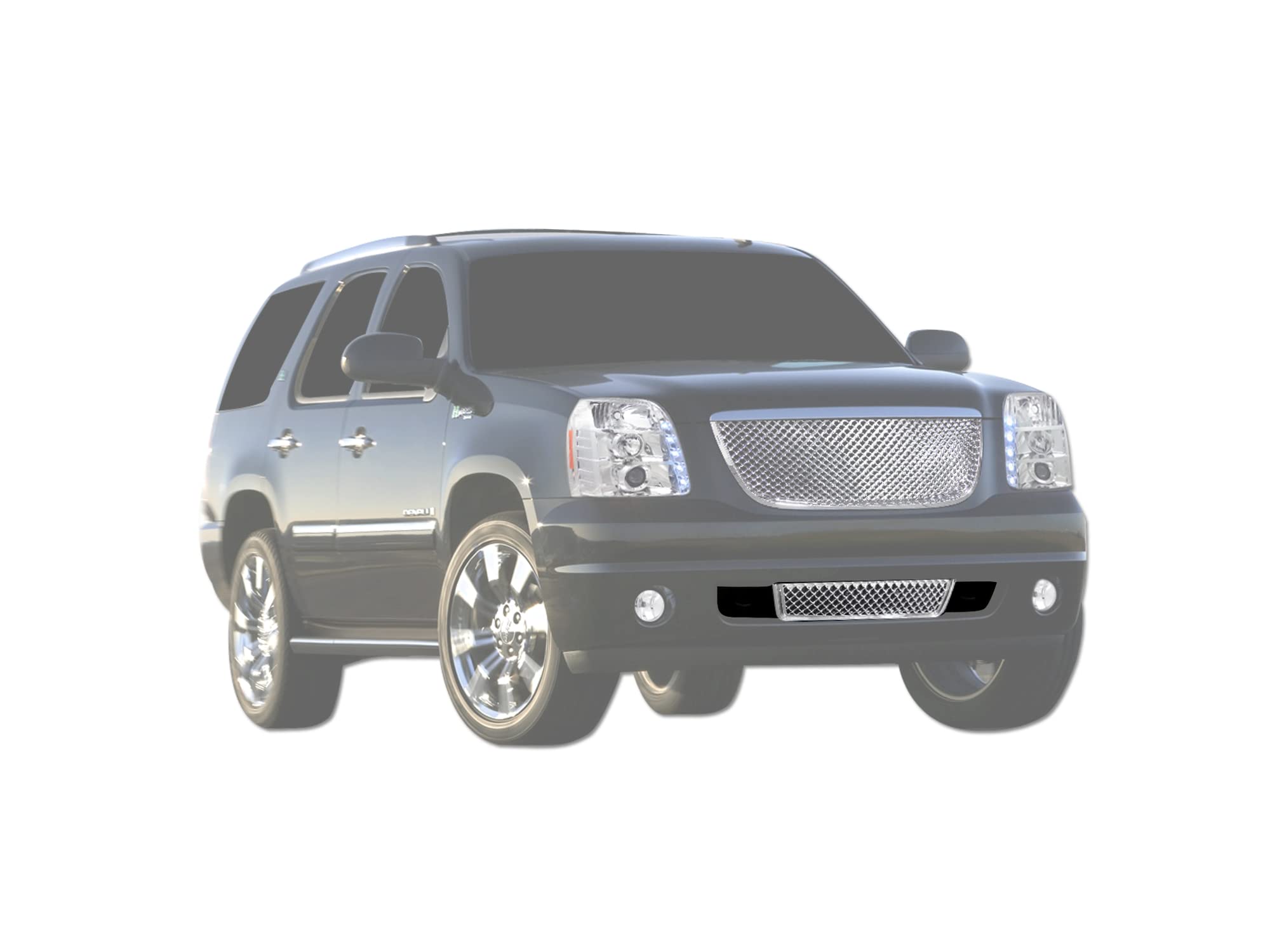 7148819 Armordillo USA Mesh Grille Fits 2007-2014 GMC Yukon XL-Chrome