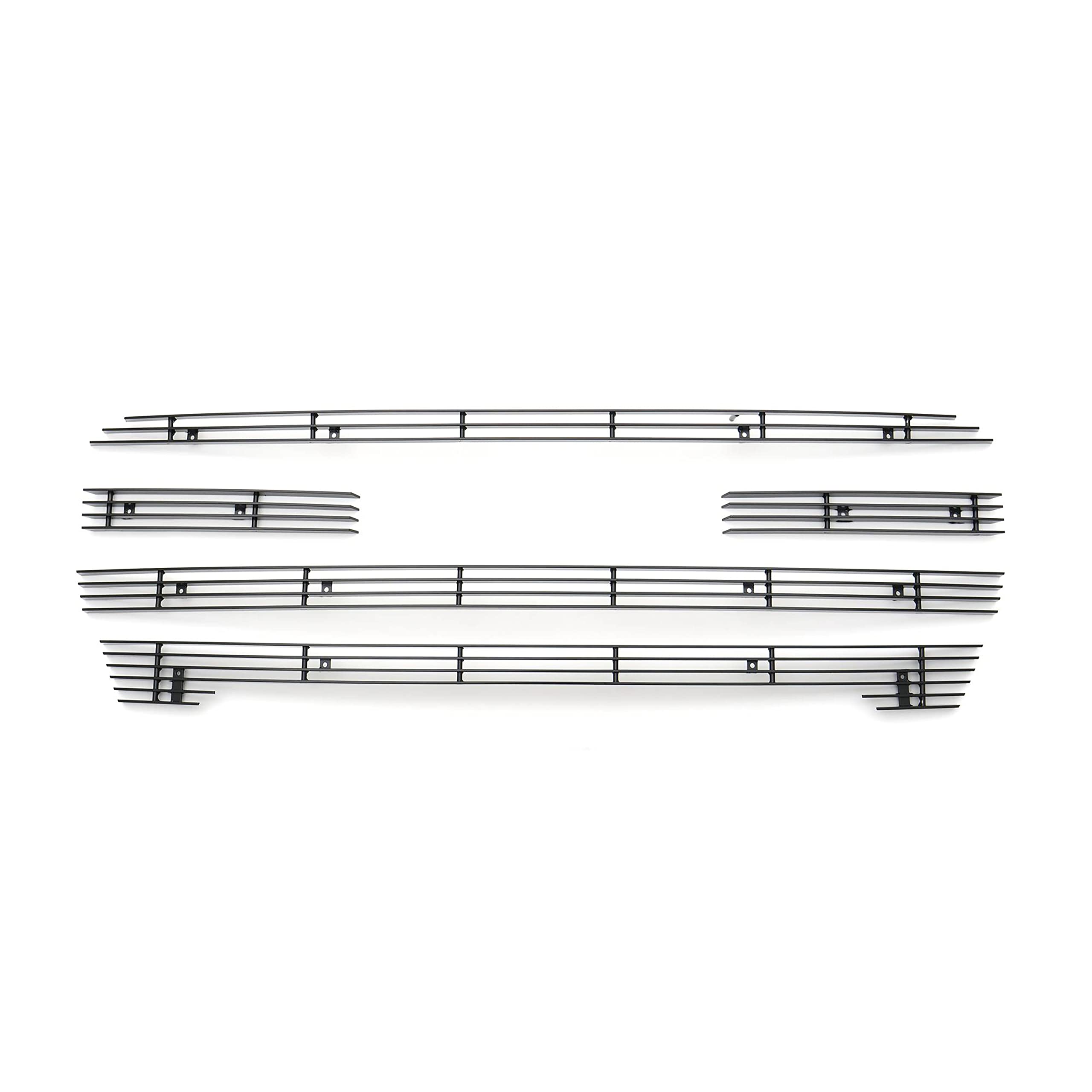 GMC Sierra 1500 2019-2021 Billet Grille, Black, Aluminum, 5 Pc, Overlay - PN #21213B