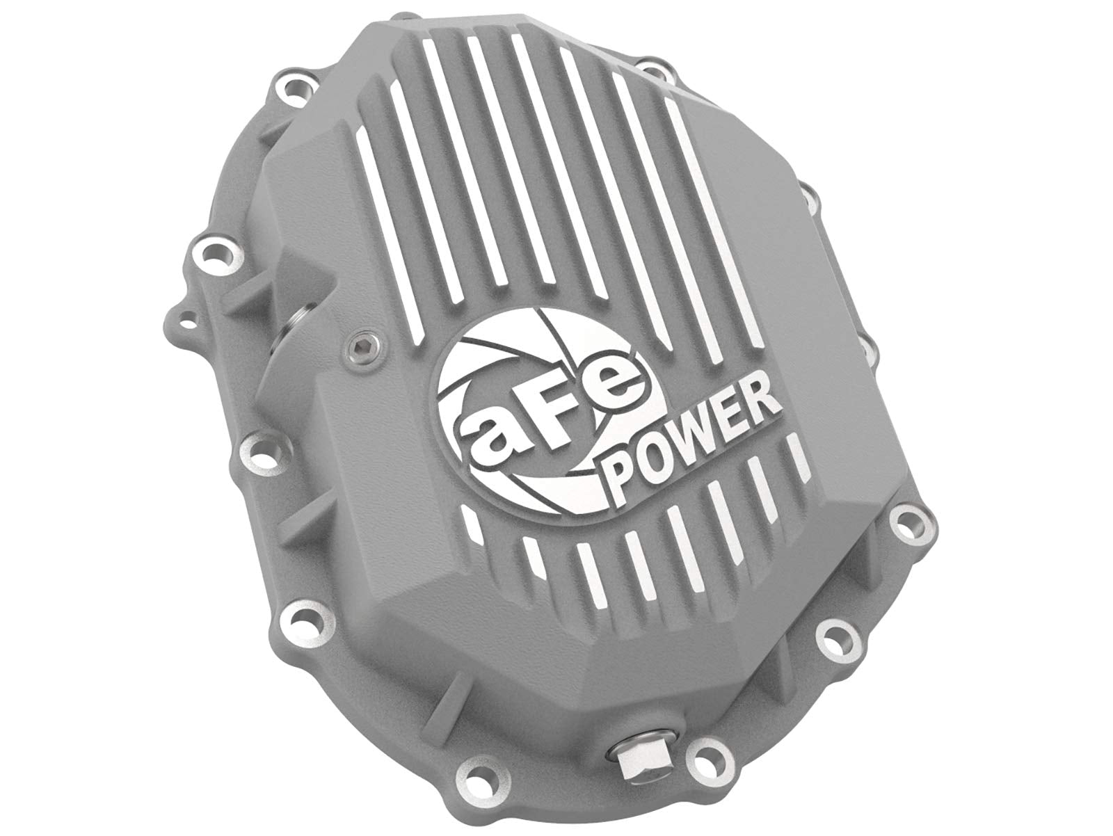 aFe POWER Front Differential Cover Street Series Raw w/Machined Fins - #46-71050A - GM 2500/3500 11-20 V8-6.0L/6.6L (AAM 9.25)
