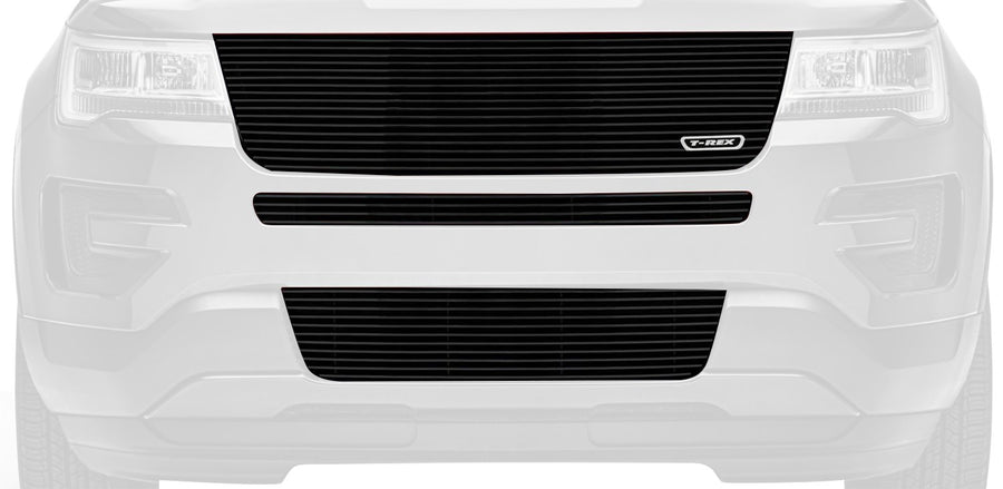 2016-2017 Explorer T-Rex Grilles Laser Billet Grille, Black, 1 Pc, Replacement, without Logo Recess - PN #6216651