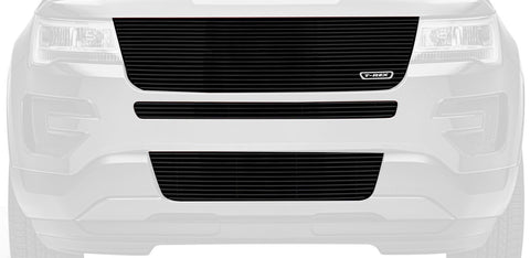2016-2017 Explorer T-Rex Grilles Laser Billet Grille, Black, 1 Pc, Replacement, without Logo Recess - PN #6216651