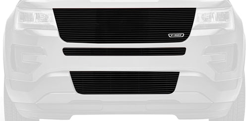 2016-2017 Explorer T-Rex Grilles Laser Billet Grille, Black, 1 Pc, Replacement, without Logo Recess - PN #6216651