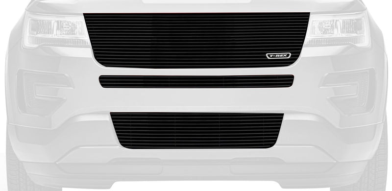 2016-2017 Explorer T-Rex Grilles Laser Billet Grille, Black, 1 Pc, Replacement, without Logo Recess - PN #6216651