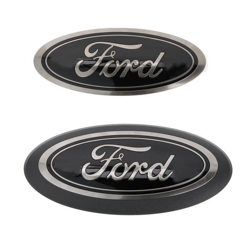 Ford F-150 2018-2023 Front Grille and Rear Tailgate Black Appearance Emblem Kit M-1447-F15B