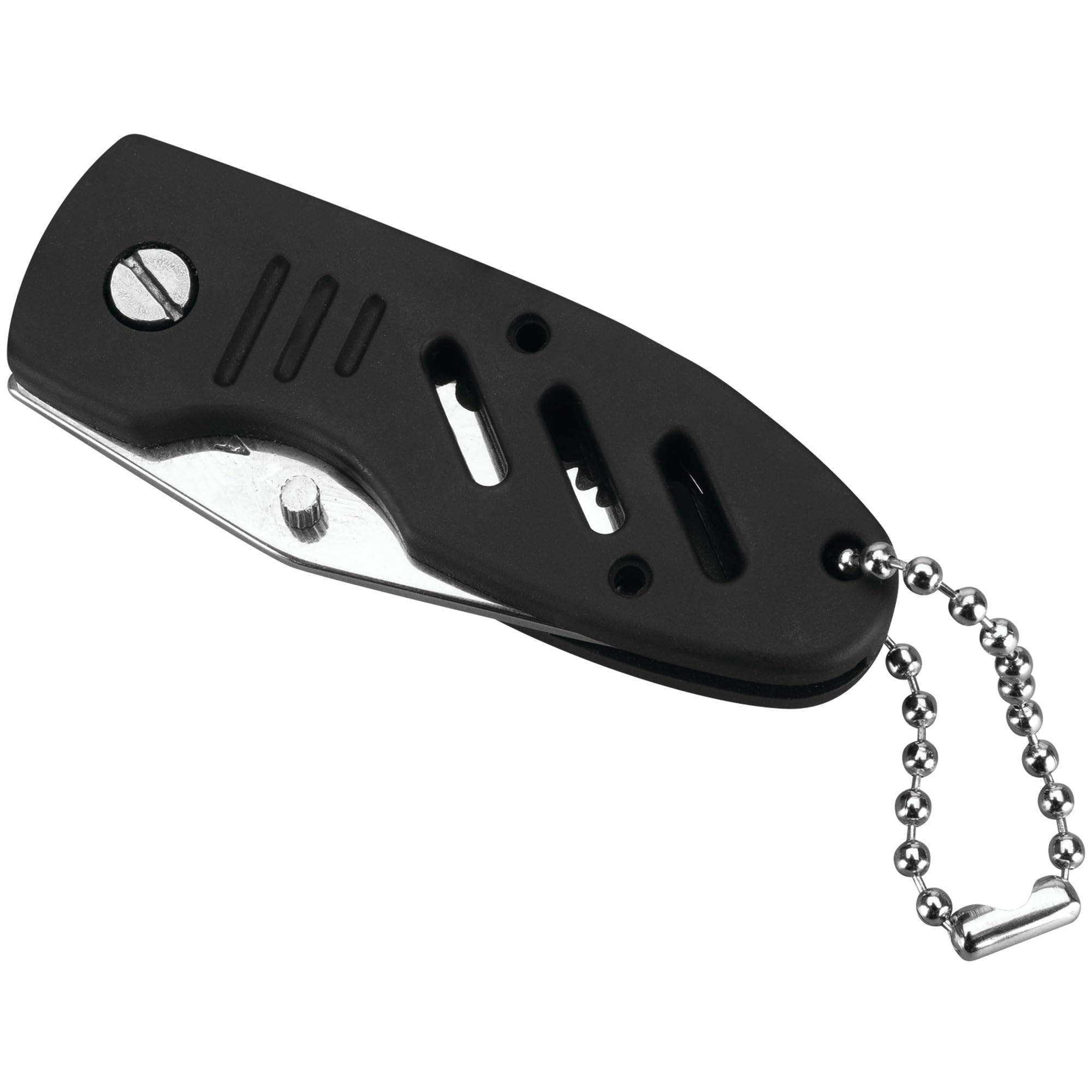 Folding Pocket Knife Performance Tool W3232 with Liner Lock, Rubberized Handle, and Keychain
