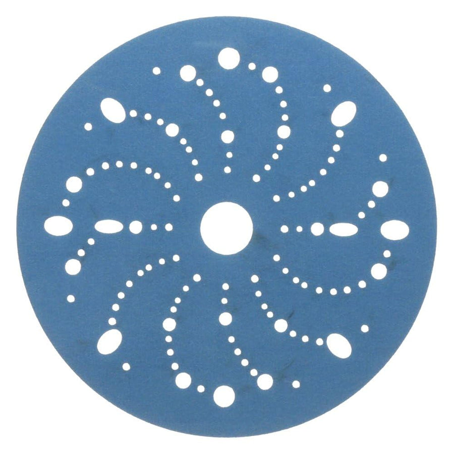 3M Blue Abrasive Discs 36180, Multi-Hole, Featheredging, Primer Sanding, Paint Preparation, 6 in, 320 Grade, 50 Discs/Carton 3M AMAPR