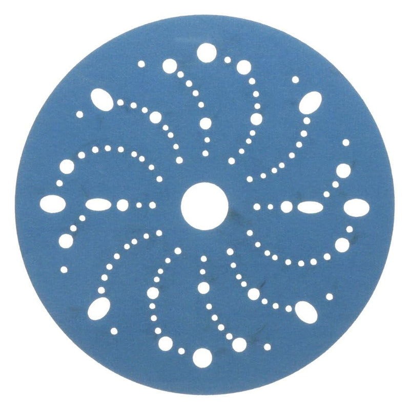 3M Blue Abrasive Discs 36180, Multi-Hole, Featheredging, Primer Sanding, Paint Preparation, 6 in, 320 Grade, 50 Discs/Carton 3M AMAPR