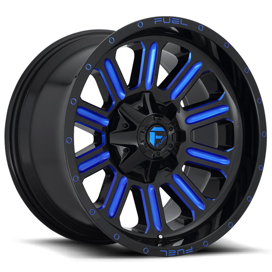 1PC FUEL Hardline 18x9 5x114.30/5x127.00 Gloss Black Blue Tinted Clear (1 mm) (D646 Hardline)