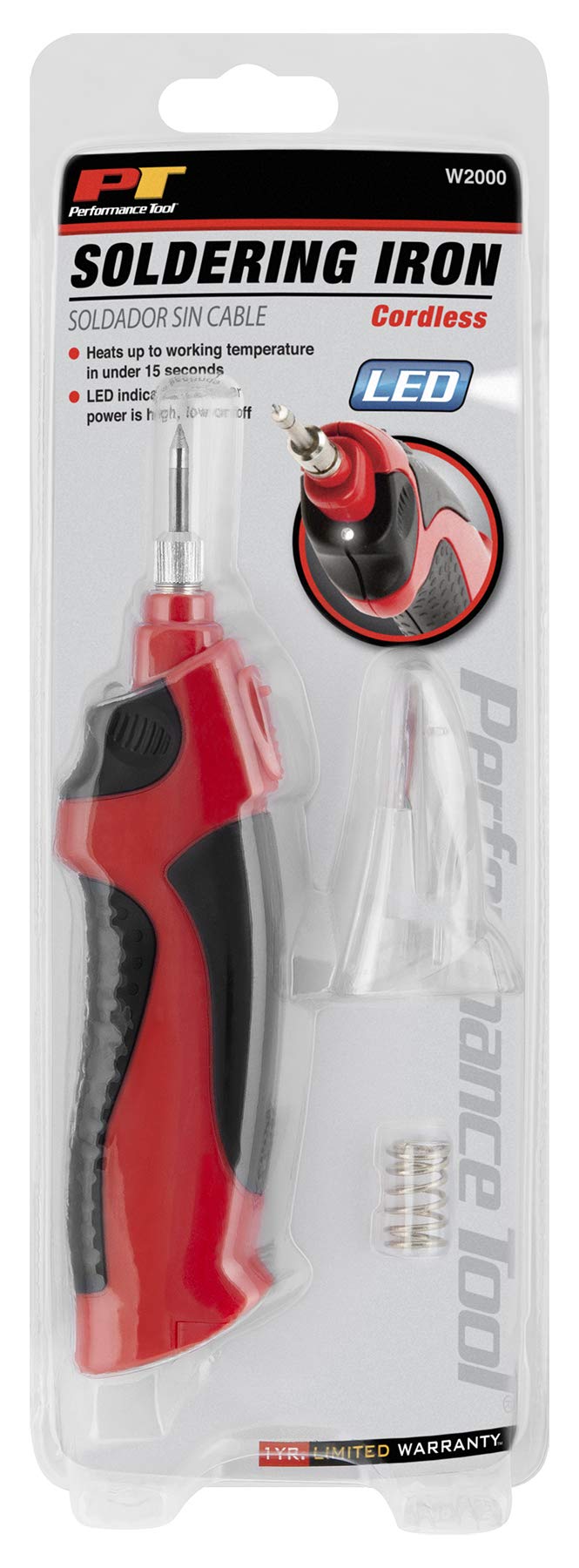Cordless Performance Tool W2000 Soldering Iron, Battery Powered Solder Iron with LED Spot Light