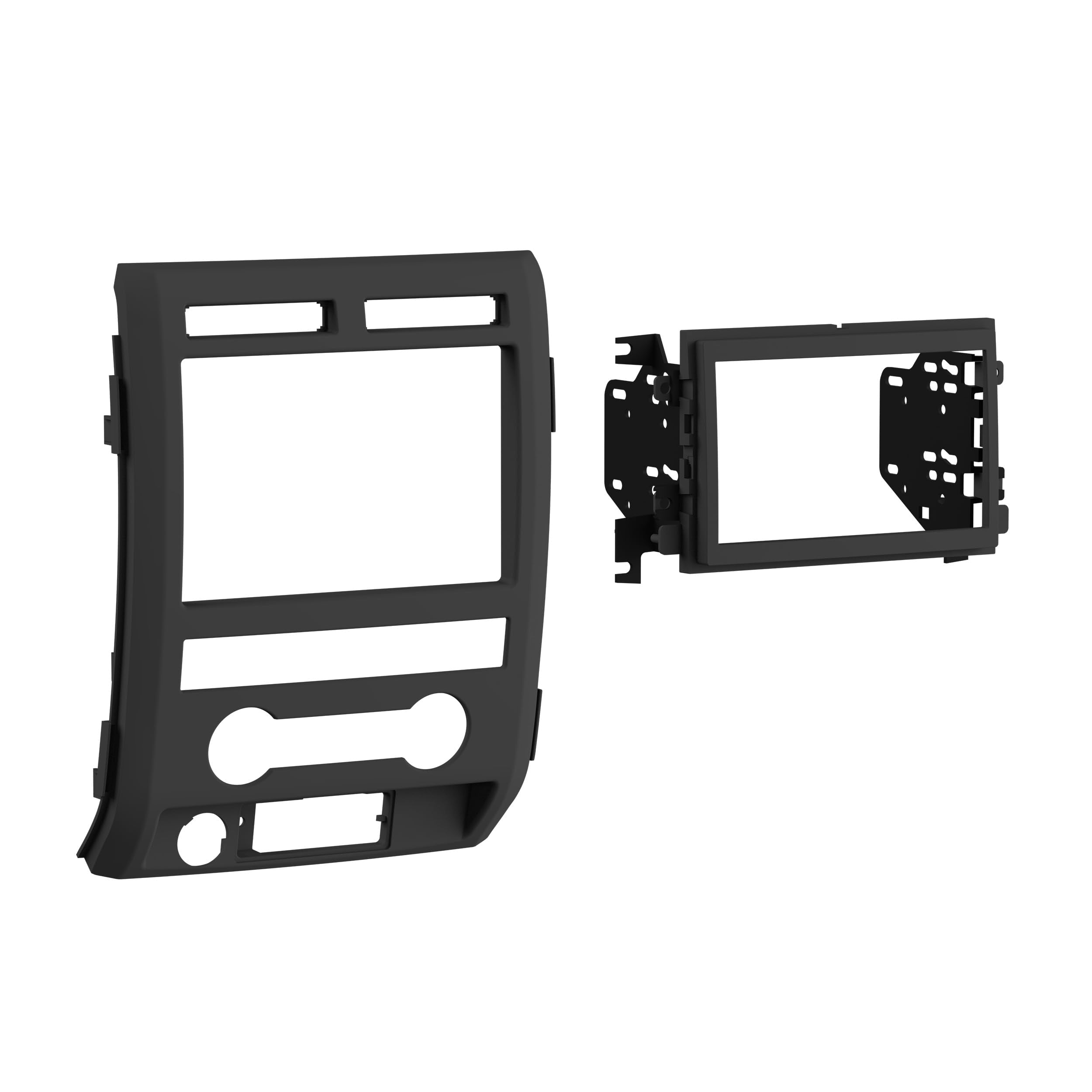 Metra Electronics Double DIN 95-5822B Installation Dash Kit for 2009-2010 Ford F-150 Non-NAV Models with Driver Info Switches in Factory Panel (Matte Black), Apple (955822B)