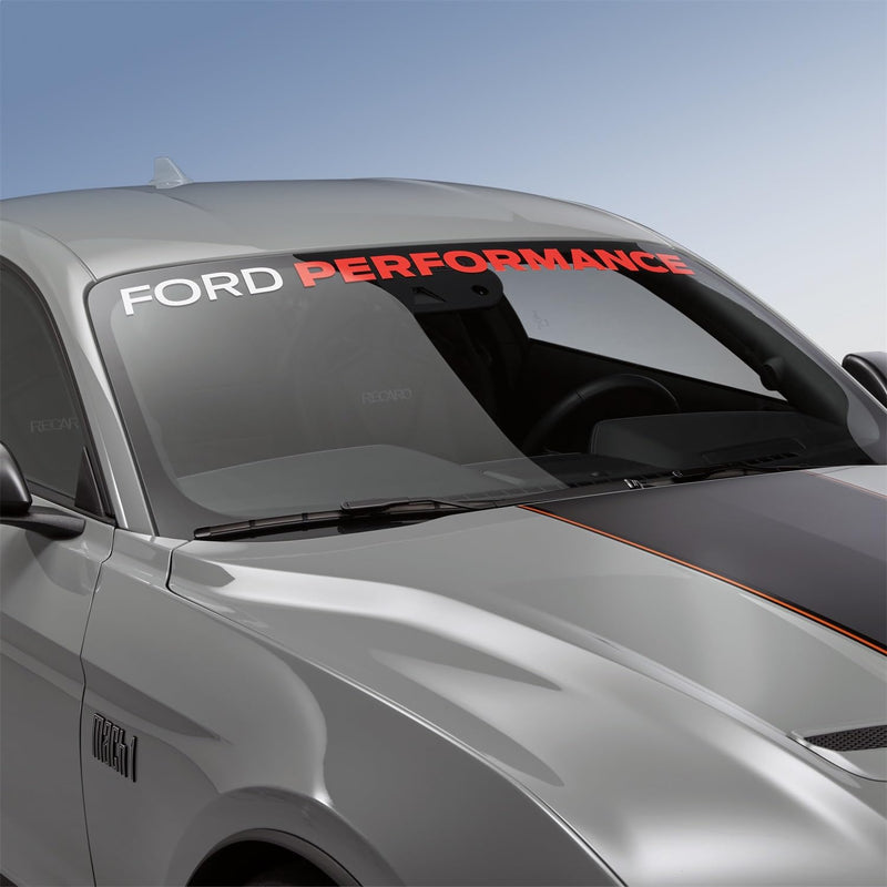 2015-2017 Mustang Ford Performance Windshield Banner - White/Red