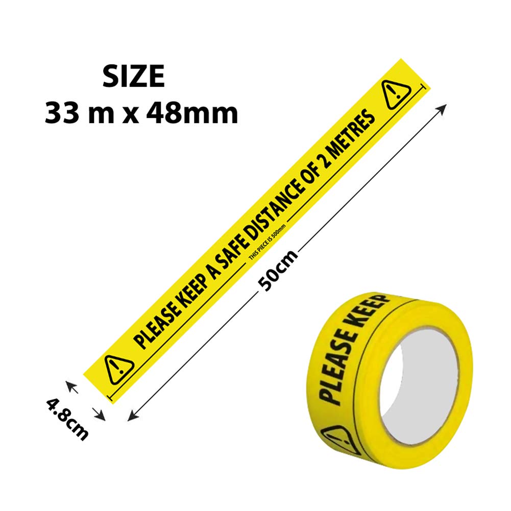 2m Metre Apart ompait Social Safe Distancing Floor Tape,Safety Tape