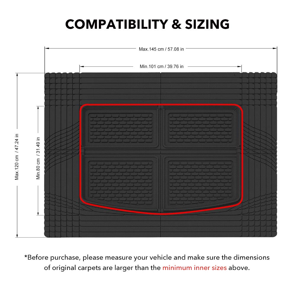 Universal 3D MAXpider All-Weather Hybrid Rubber Cargo Liner Trunk Mat for Cars Trucks SUVs