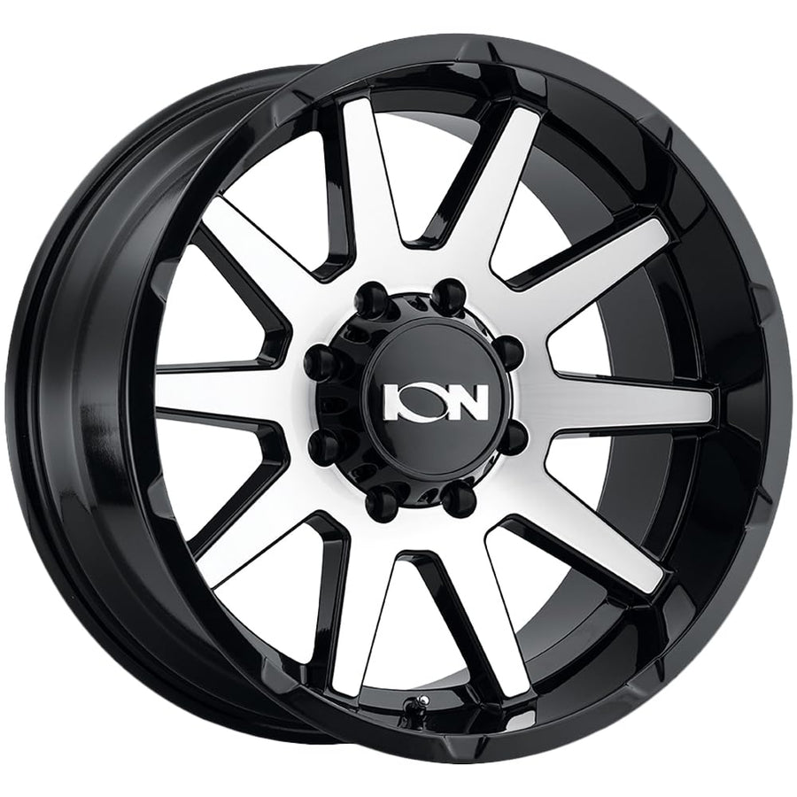 Black/MACHINED Ion Wheels 143 Wheel with Alloy Steel (20 x 9. inches /6 x 87 mm, 0 mm Offset)