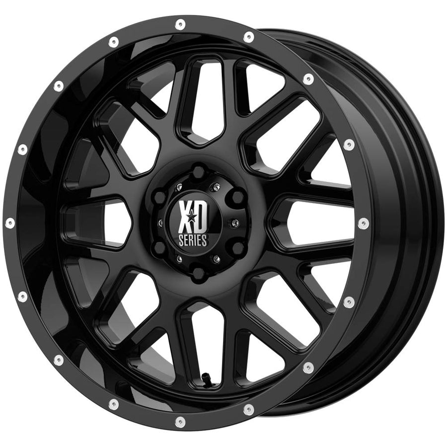 Xd820 Grenade Gloss Black Wheel XD Wheels with Alloy Steel (18 x 9. inches /8 x 125 mm, -12 mm Offset)