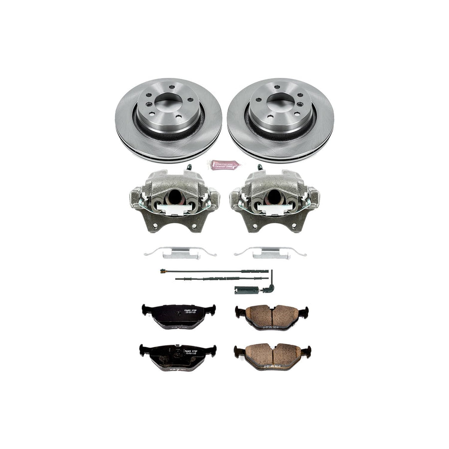 Power Stop KCOE877 1-Click Autospecialty OE Replacement Brake Kit with Calipers and 1 Rear Sensor Wire For BMW 3, BMW 3, BMW 325Ci, BMW 325i, BMW 3, BMW 328i [Model Specific]