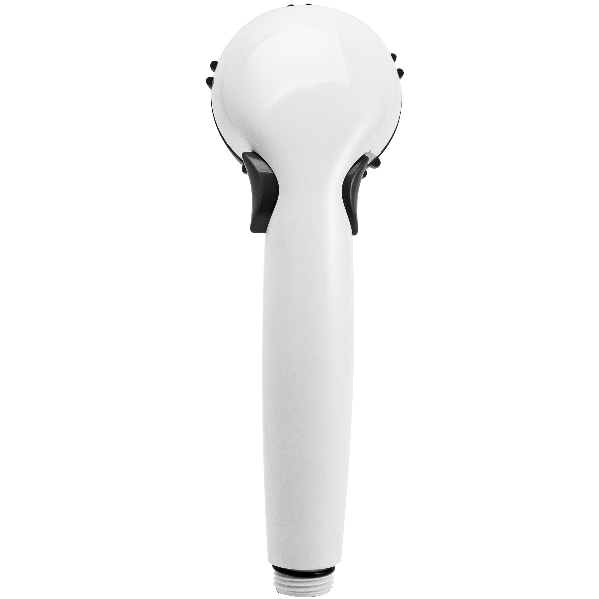 Dura Faucet RV Hand Held Shower Wand DF-SA400-WT, Water-Saving Trickle Switch (White)