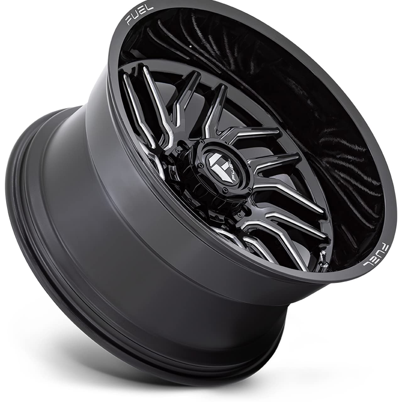 20x9 Fuel D807 Hurricane 8x180 +20mm Black/Milled Wheel Rim 20 Inch