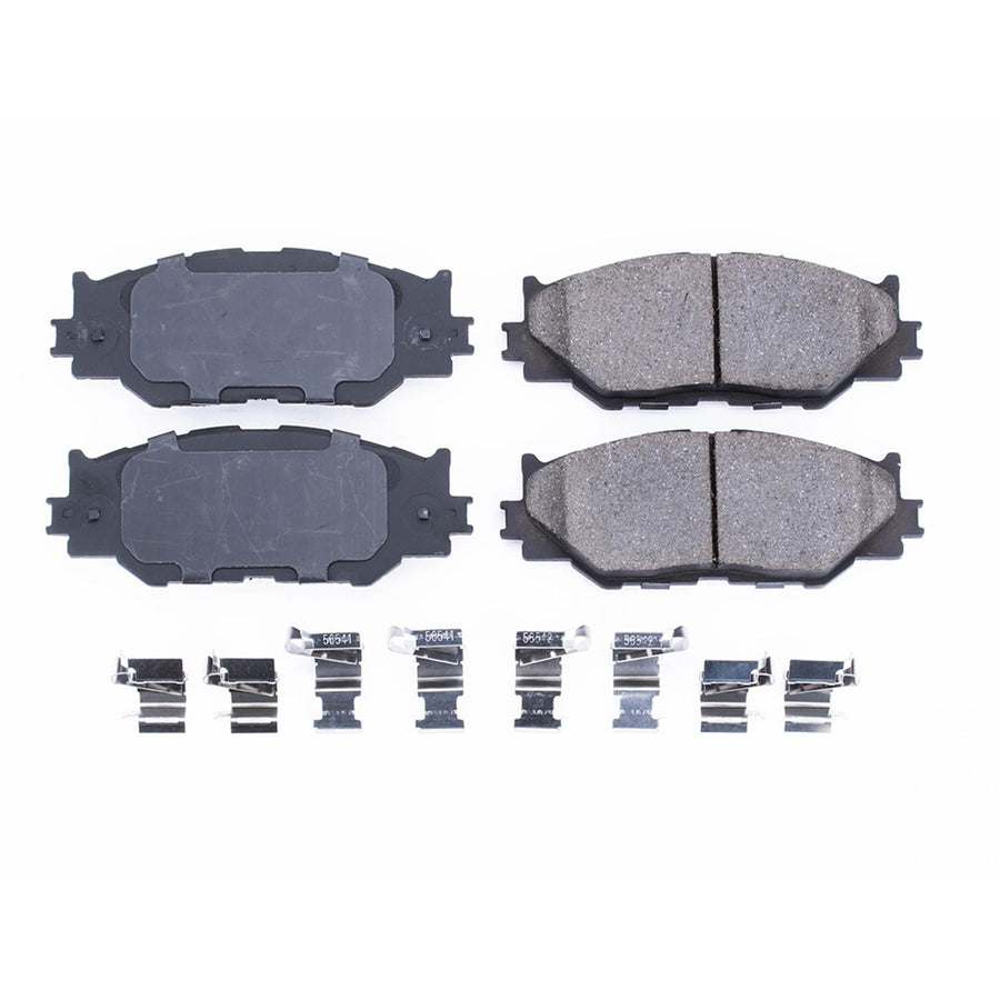 Front Brake Kit Power Stop For Lexus IS250 2006-15 - Ceramic Brake Pads With Installation Hardware, 17-1178