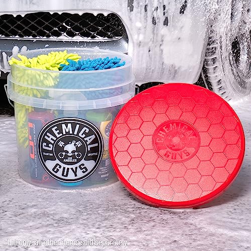 Chemical Guys Car Wash Bucket Lid IAI518, Red (Can Be Used as Seat, Storage, Etc) - Fits Chemical Guys Bucket & Other Standard Buckets; Bucket Not Included