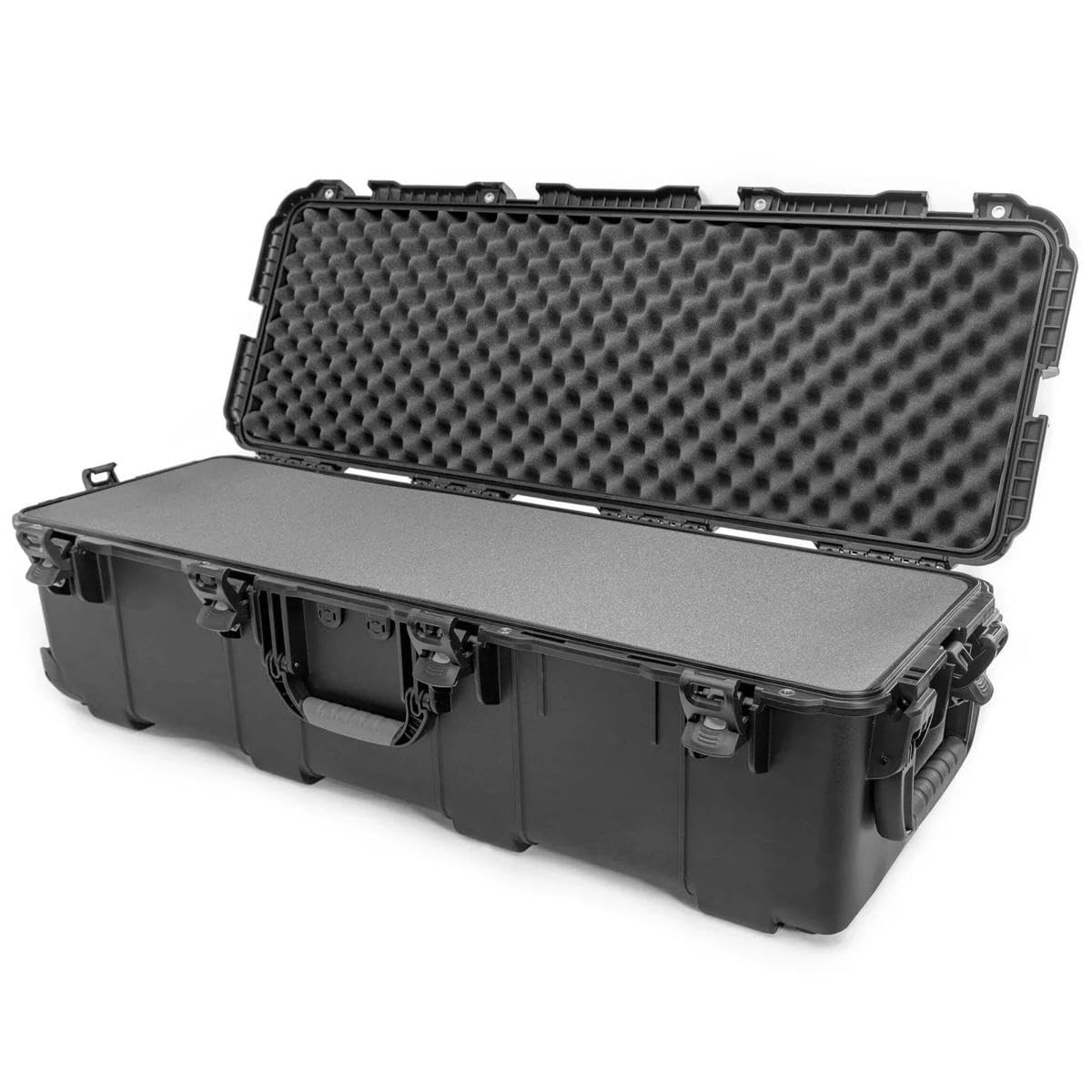 Hard Case NANUK 985 40” with Wheels & Custom Fit Foam Insert, IP67 Waterproof & Crushproof, Rugged Construction for Ultimate Protection, Made in North America – Olive (39.7” x 17.3” x 6.6”)