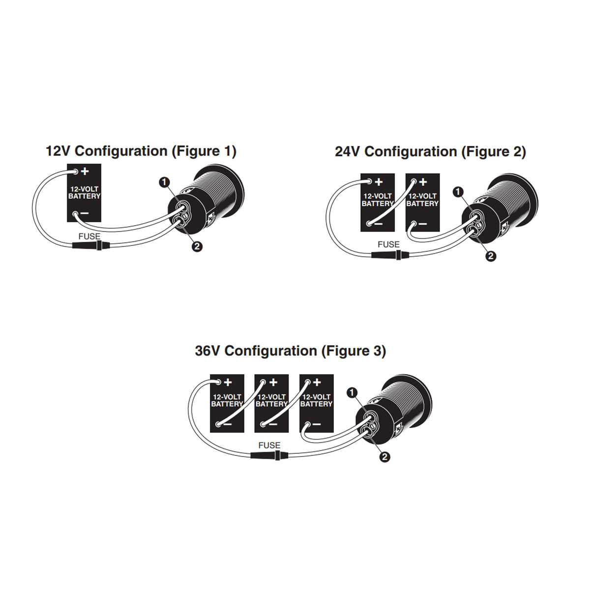 2-Wire Marinco ConnectPro Trolling Motor Receptacle, 12VBRS2