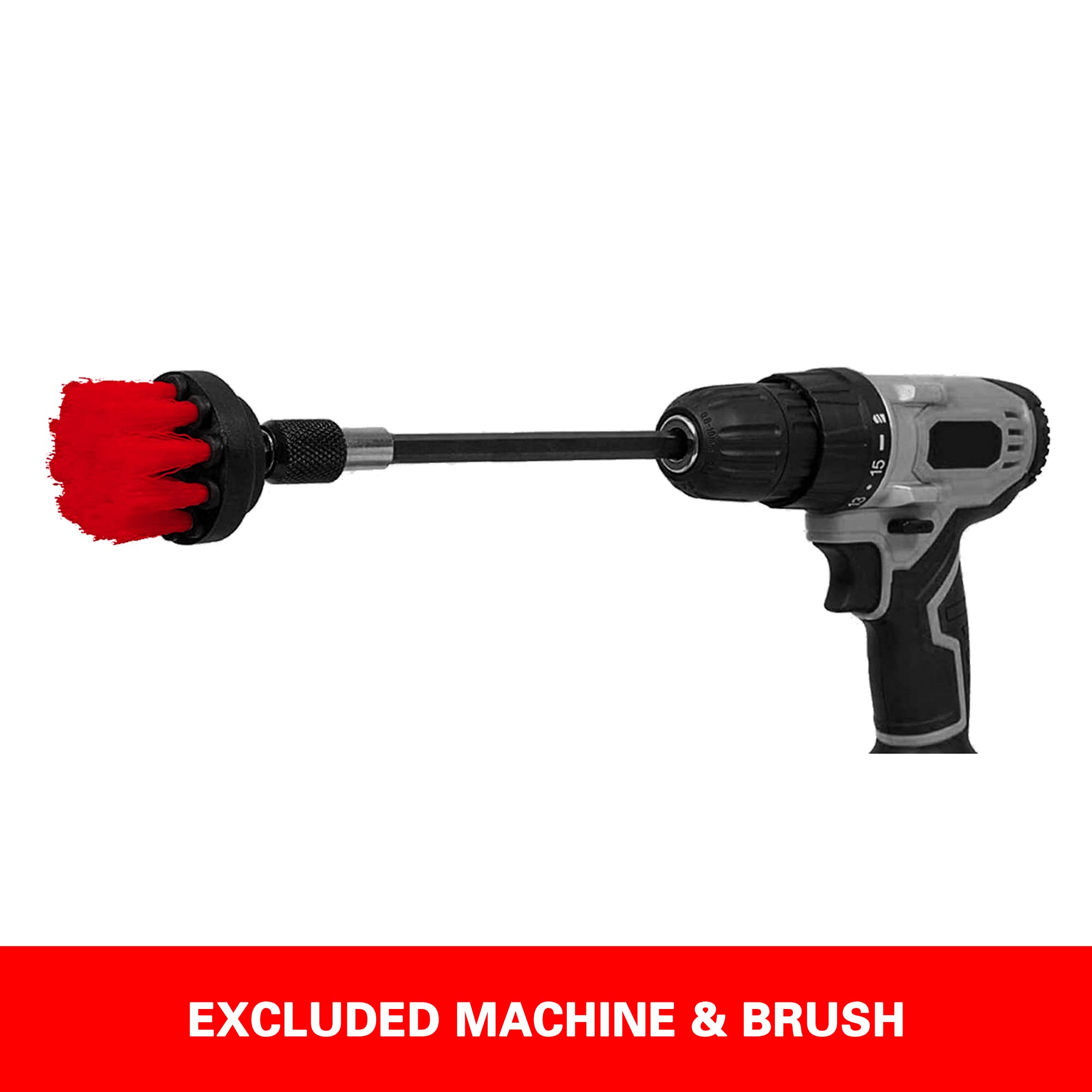 Maxshine Drill Extension Detailing | 6" Alloy Steel, Long-Reach, Chemical-Resistant | Magnetic Slip Joint, Fits Most Drill Brushes | Extended Access for Interior & Wheel Cleaning