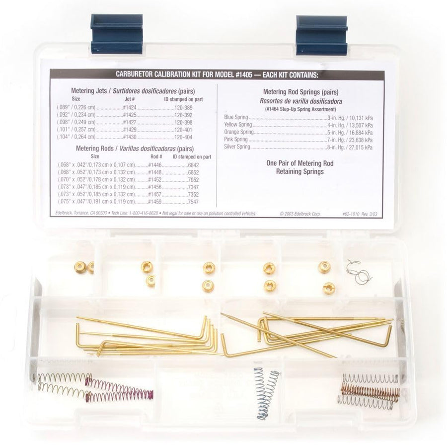 Performer Series Edelbrock Carburetor Calibration Kit 1479