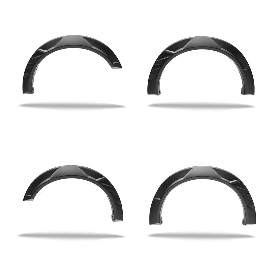 Husky Liners Fender Flares DRT Style | Fits 2014-2018 Chevrolet Silverado 1500 (69.3" Bed, Fleetside) | 4-pc Black - 2804944
