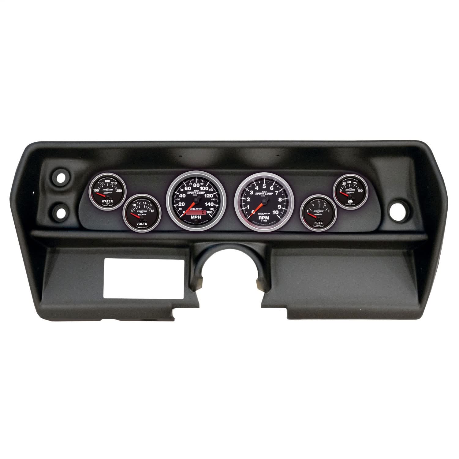 AutoMeter Dash Kit Direct Fit, (3 3/8" X2, 2 1/16" X4), Chevy Nova 68, Sport-Comp Ii (2905-12)