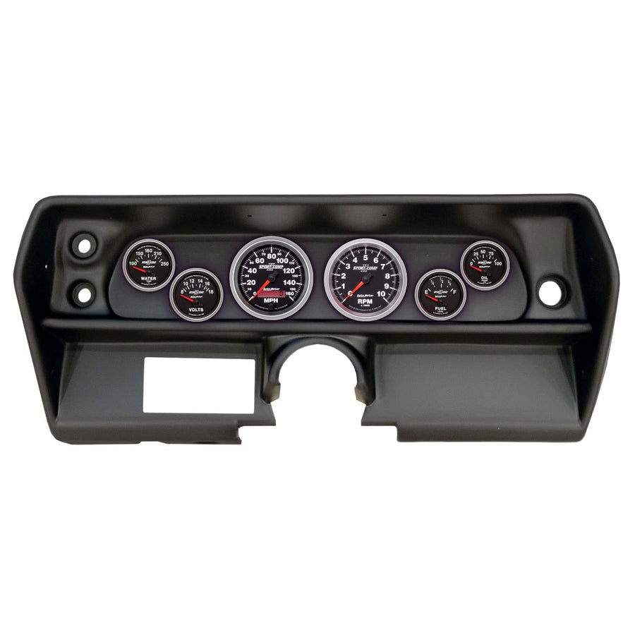 AutoMeter Dash Kit Direct Fit, (3 3/8" X2, 2 1/16" X4), Chevy Nova 68, Sport-Comp Ii (2905-12)