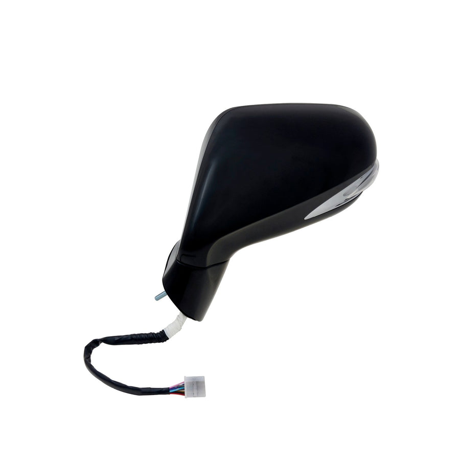 Driver Side Fit Mirror for Lexus ES350, Black, PTM, w/Turn Signal, Puddle lamp, Memory, Foldaway w/o auto dimming, Heated Power