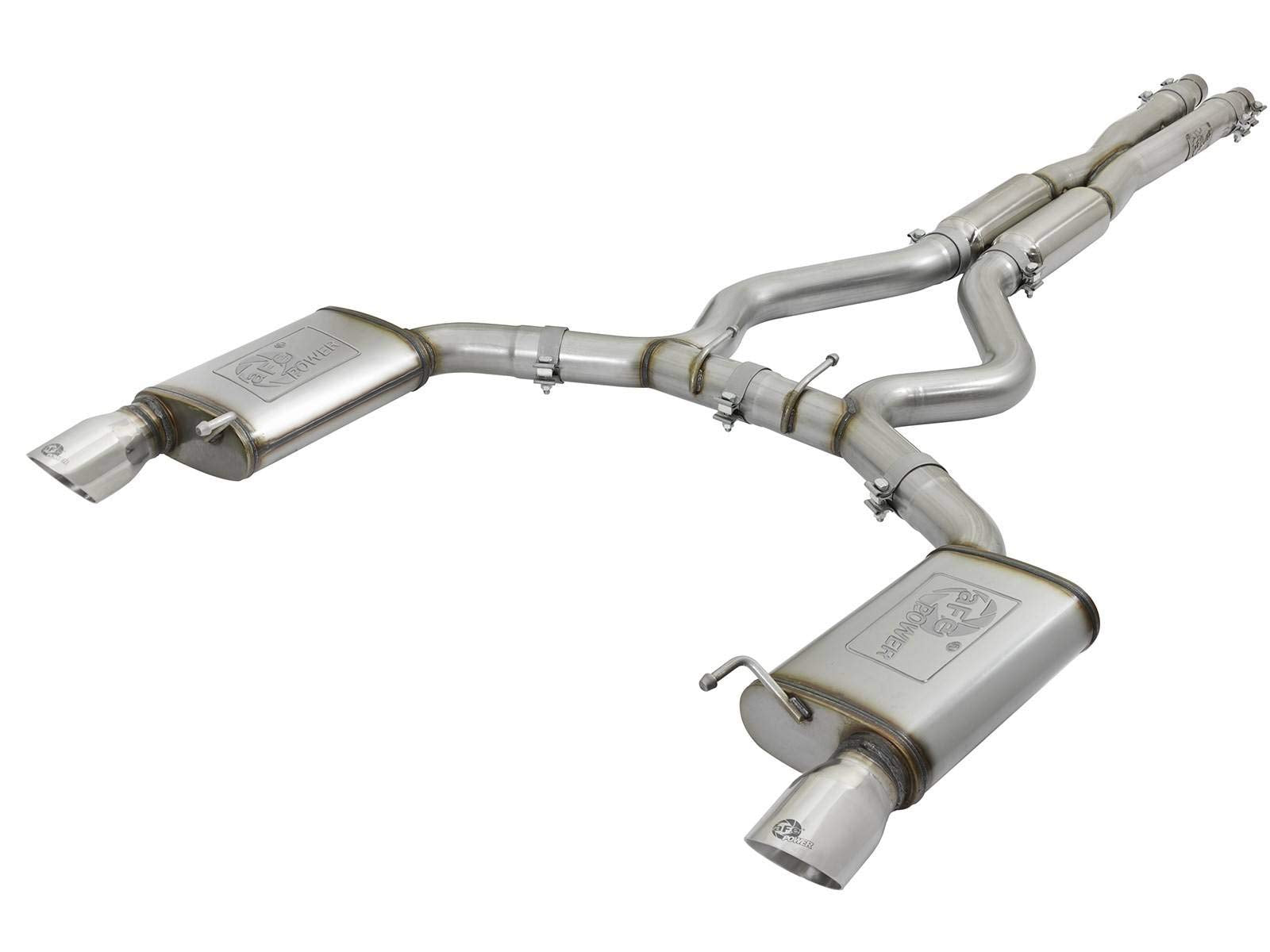 Mach Force-Xp aFe Power 49-33087-P Cat-Back Exhaust System with Resonator - Polished Tip, 1 Pack