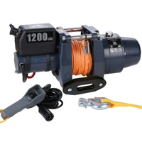12002 Bulldog Winch - 1200 LB 12vDC Hoist Synthetic Rope