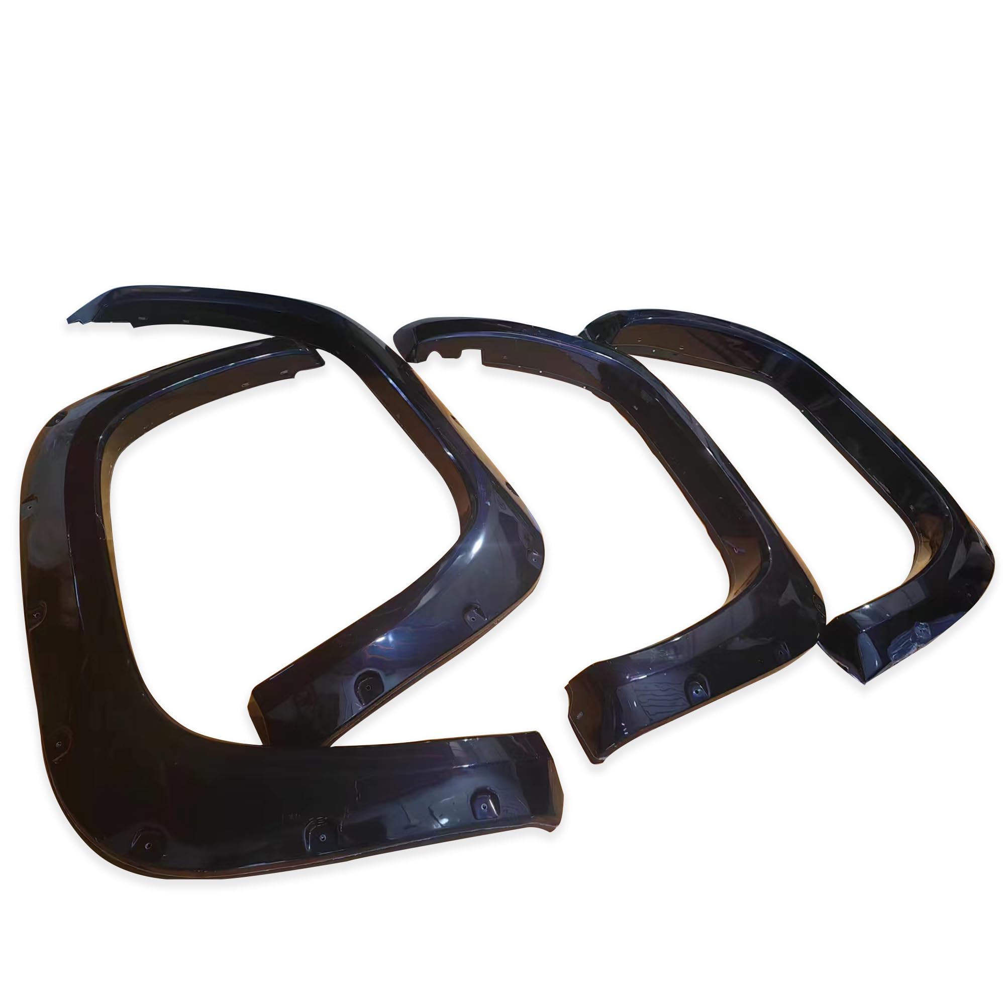 Fender Flares Black Horse Riveted Style Shiny Black Compatible with 2022-2024 Toyota Tundra-FF-TT22SM