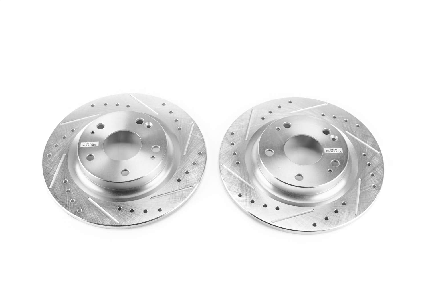 Power Stop JBR1747XPR Rear Brake Rotor Pair Drilled and Slotted For Honda Civic 2017-2020 [Model Specific]