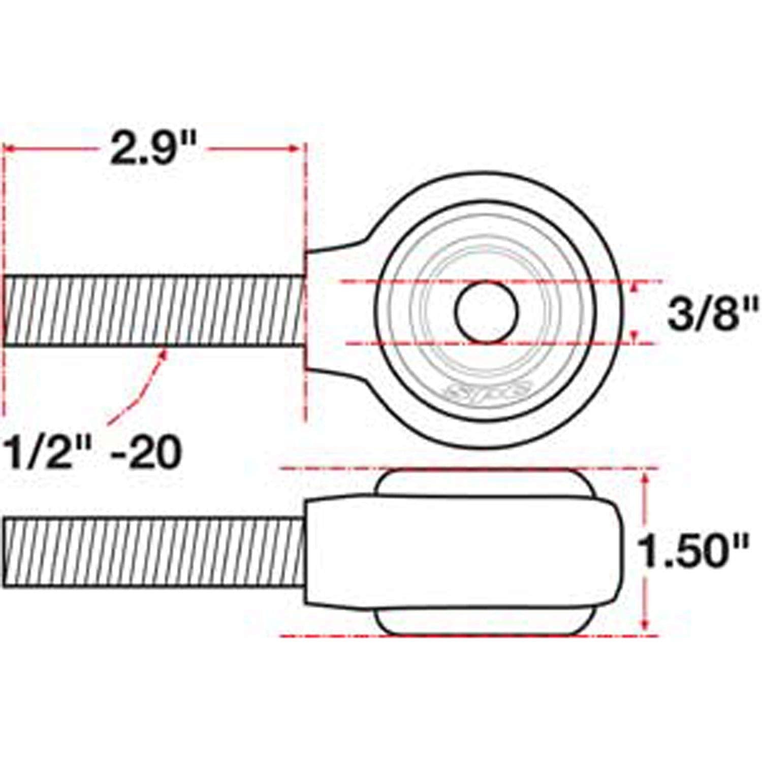 XAXIS Rod End Ball Joint Specialty Products Company (15745) Vehicle Specific Item