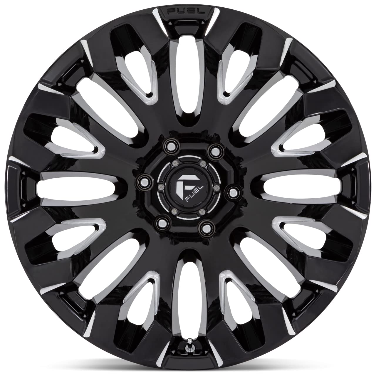 D828 QUAKE FUEL OFF-ROAD 20X10, 8X180, 4.79, -18mm GLOSS BLACK MILLED - D82820001847
