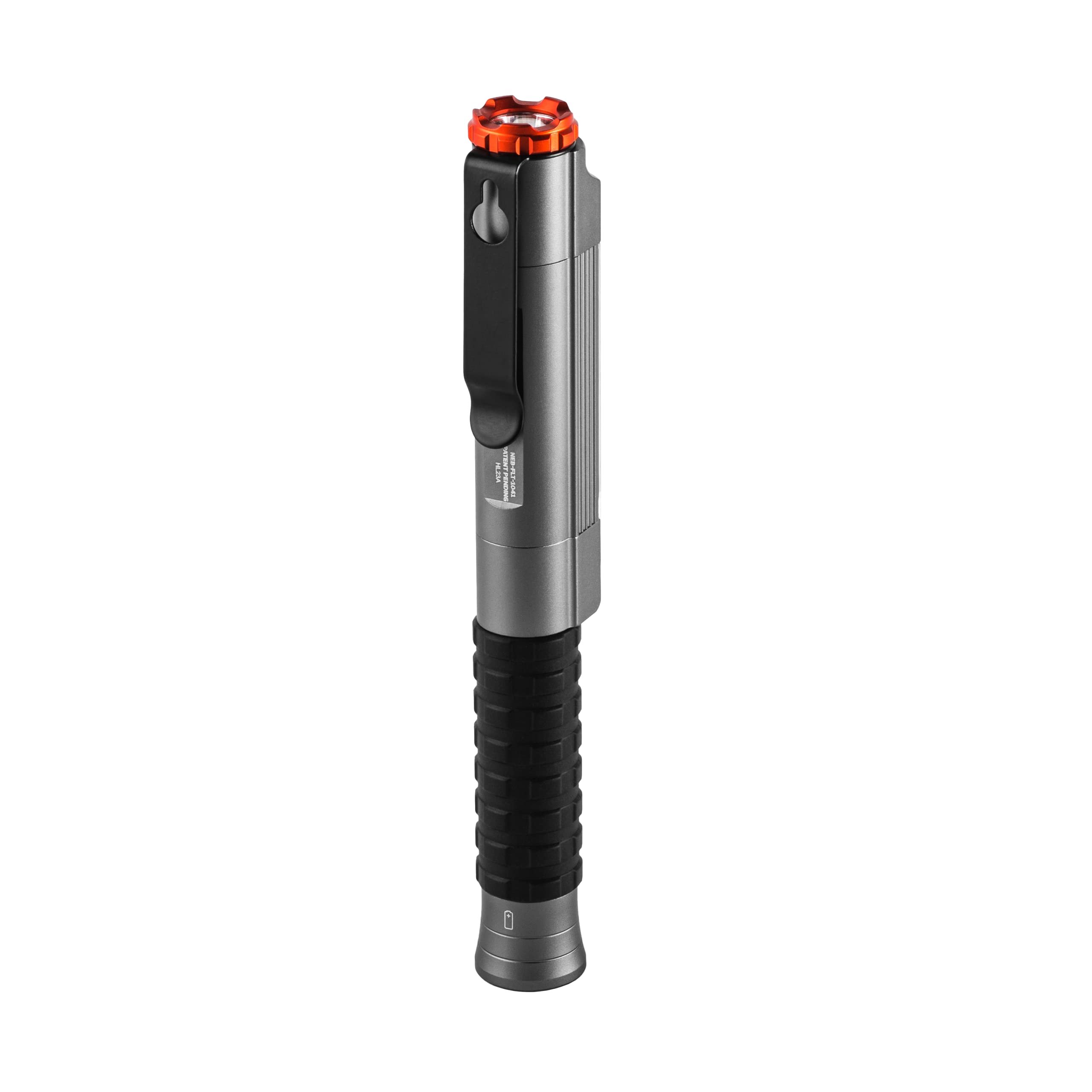 NEBO 3 Big Larry Work Light | Alkaline Batteries Included, 600 Lumens, 7 Light Modes, Magnetic COB Task Lamp & LED Flashlight, Steel Pocket Clip, Hands-Free Use, Water Resistant