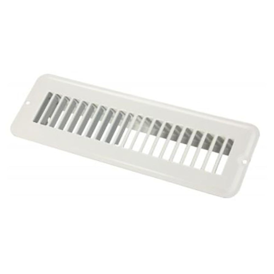 Undampered JR Products Floor Register - 2" x 10", White